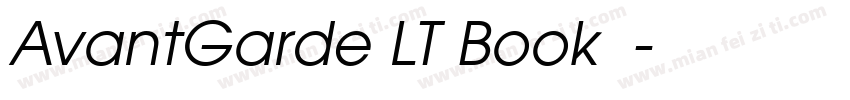 AvantGarde LT Book 粗字体转换